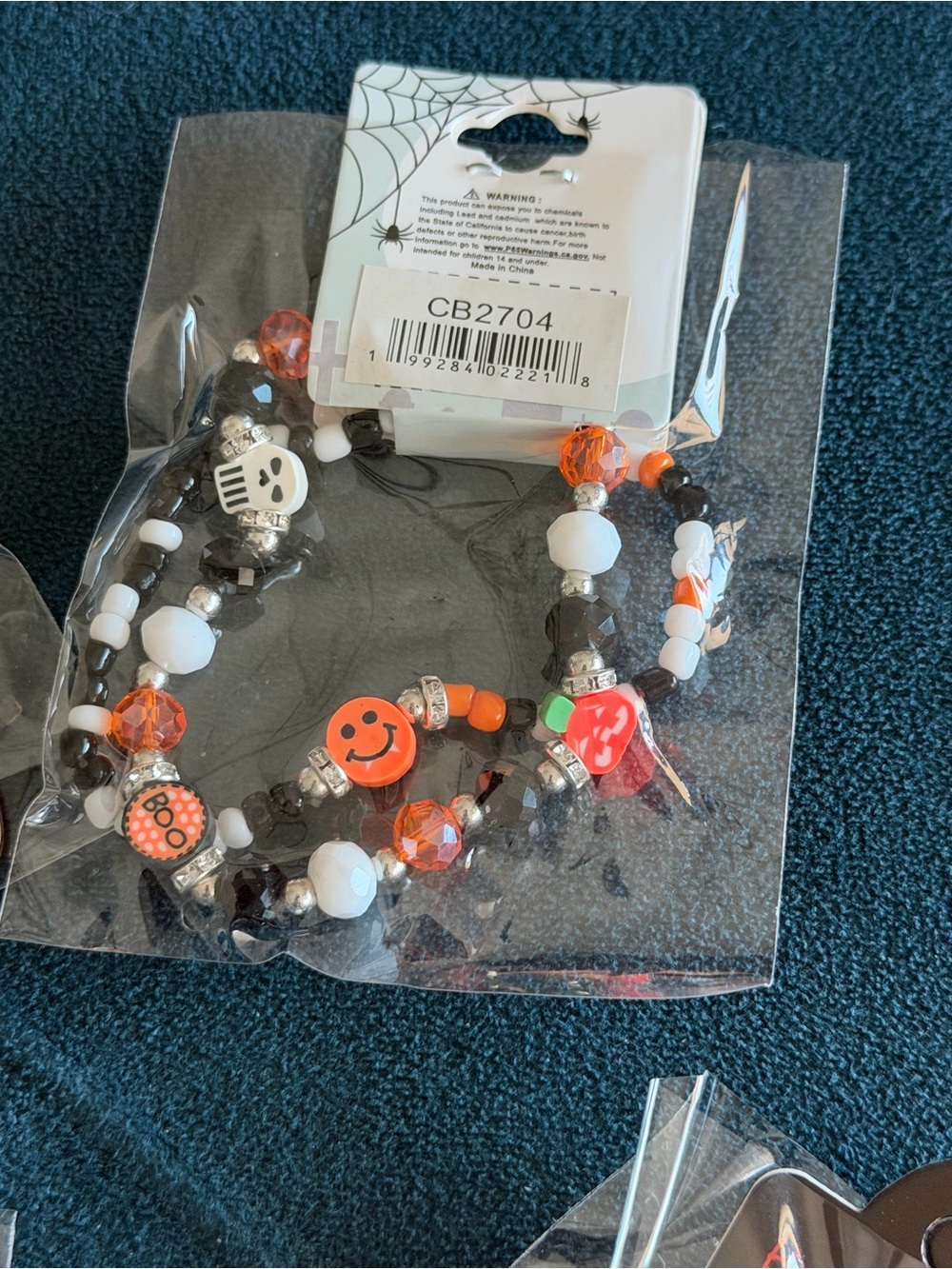 NWT 6 different Halloween Charm stretchy Bracelets - Ghosts & Pumpkins - Picture 7 of 7